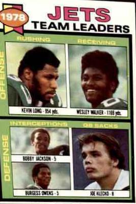 Kevin Long, Wesley Walker, Bobby Jackson, Burgess Owens, Joe Klecko [Cream Colored Back] #226