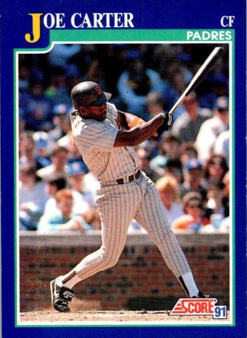Joe Carter #9 Baseball Cards 1991 Score