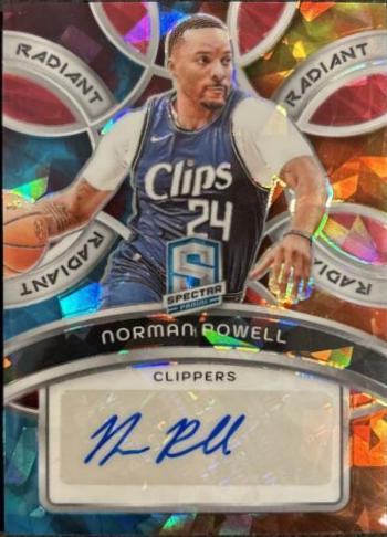 Norman Powell #5 Basketball Cards 2023 Panini Spectra Radiant Signature