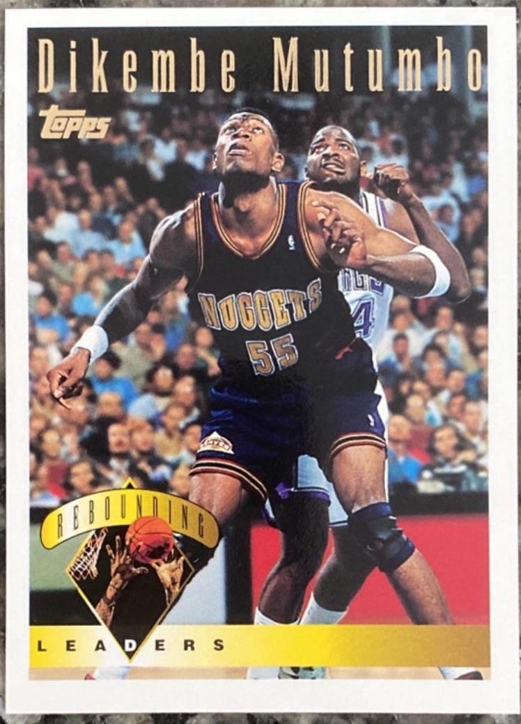 Dikembe Mutombo #12 Basketball Cards 1995 Topps
