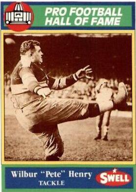 Wilbur 'Pete' Henry #6 Football Cards 1990 Swell Greats