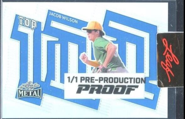 Jacob Wilson #T-JW1 2024 Leaf Metal Baseball Top 100