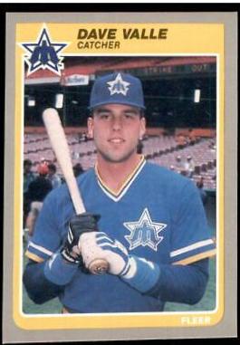 Dave Valle #U-125 Baseball Cards 1985 Fleer Update