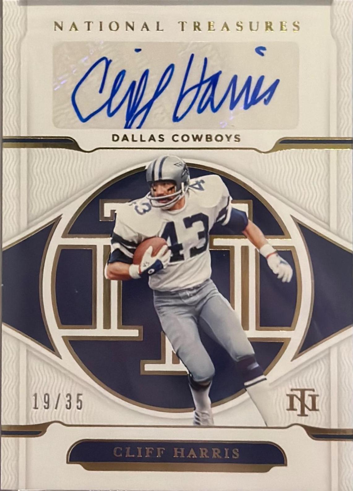 Cliff Harris #S-CH Football Cards 2021 Panini National Treasures Signatures Gold