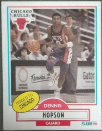 Dennis Hopson #120 Basketball Cards 1990 Fleer