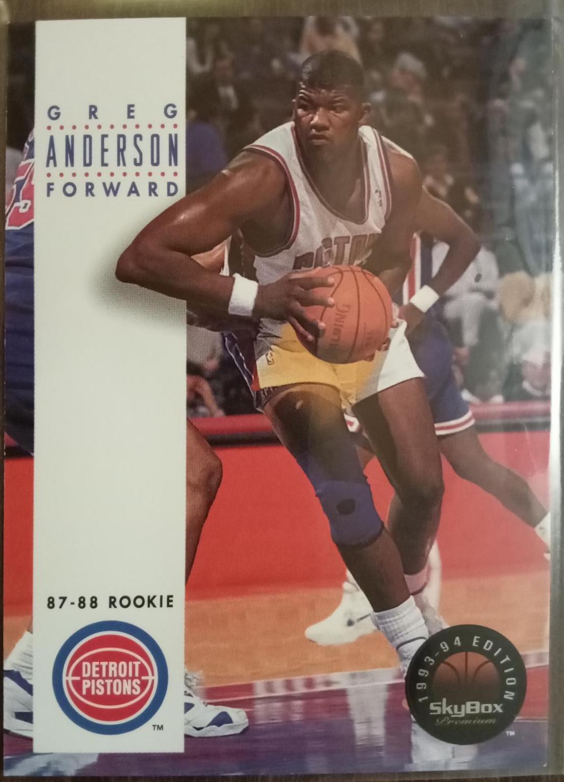Greg Anderson #219 Basketball Cards 1993 Skybox Premium