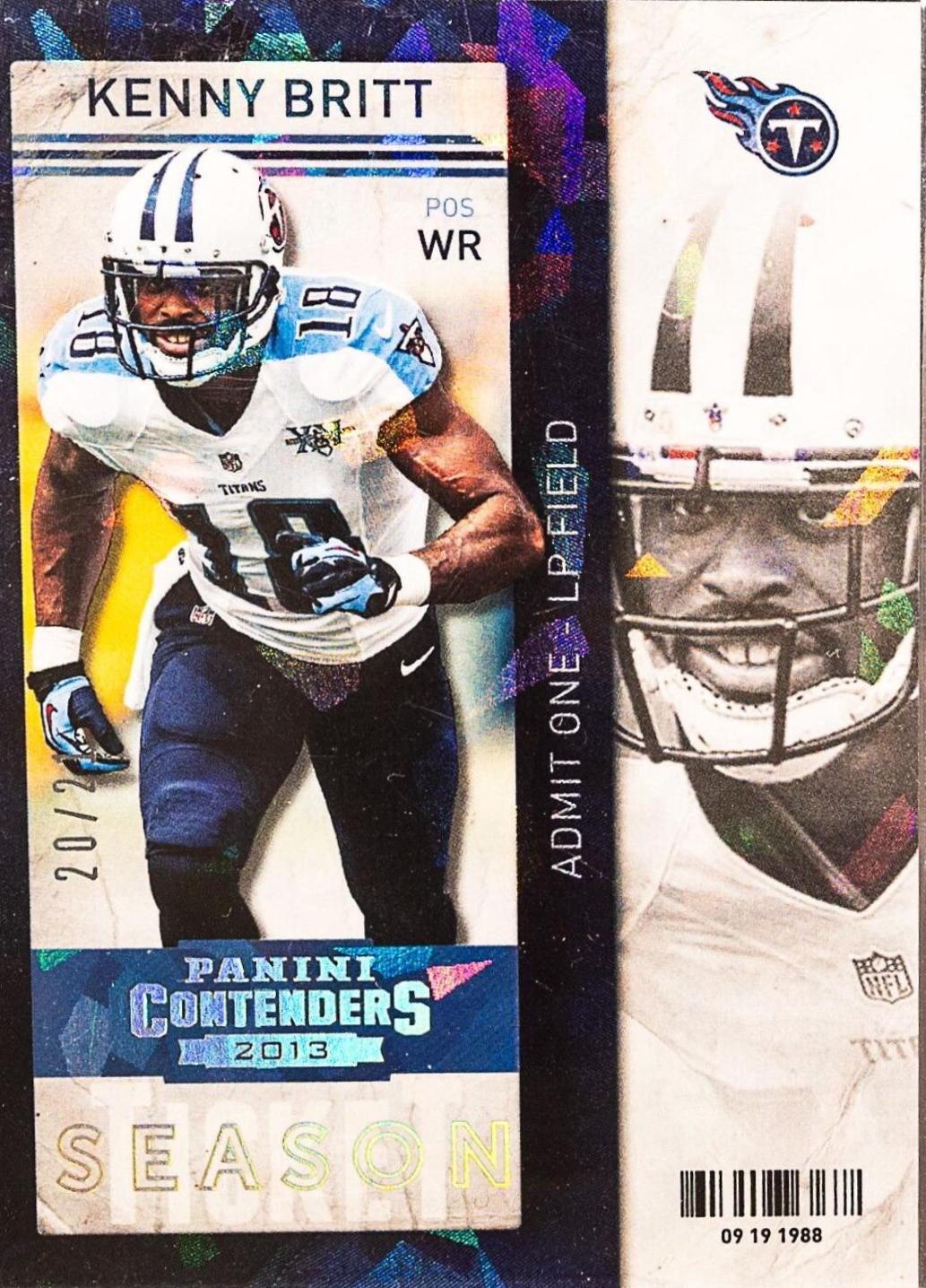 Kenny Britt [Cracked Ice Ticket] #96