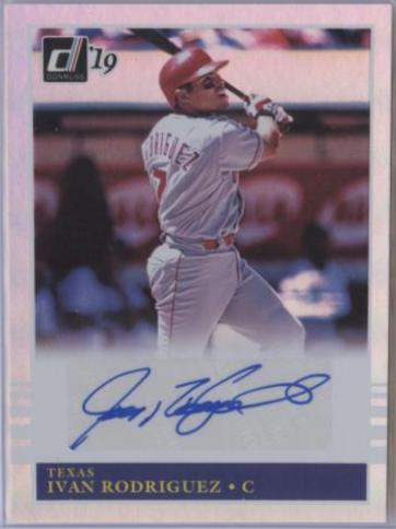 Ivan Rodriguez #85R-IR Baseball Cards 2019 Panini Donruss Optic Retro 1985 Signatures