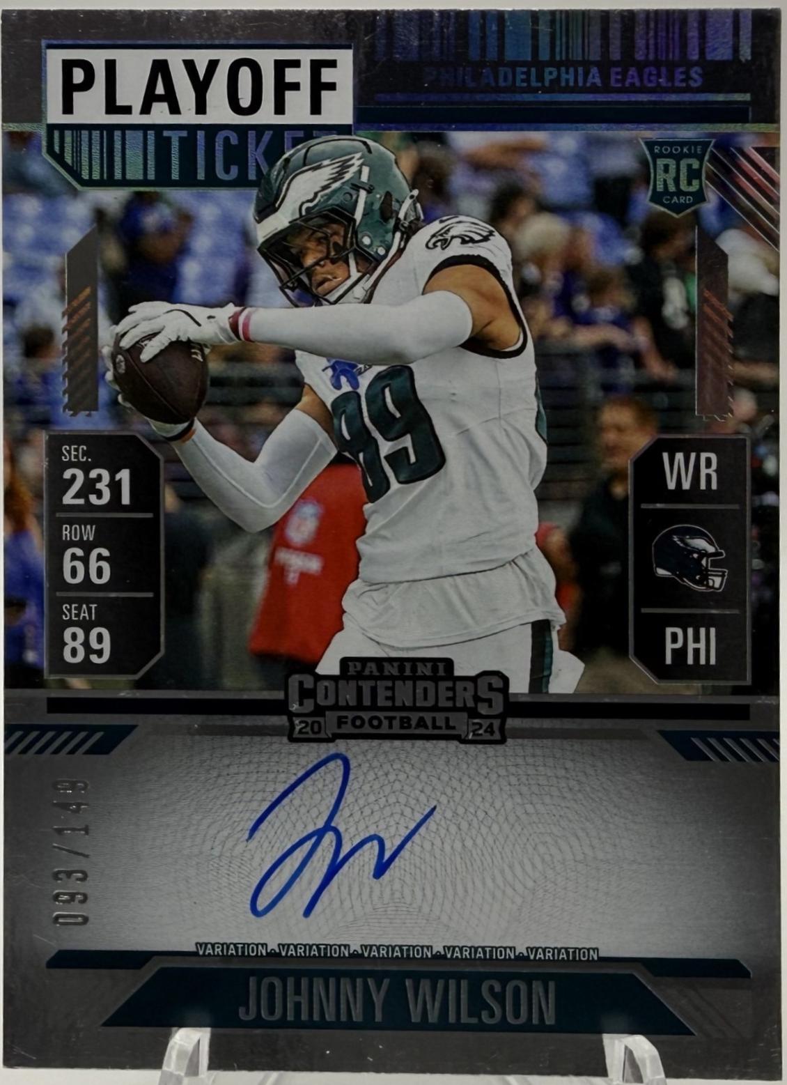 Johnny Wilson [Playoff Ticket Variation Autograph] #133
