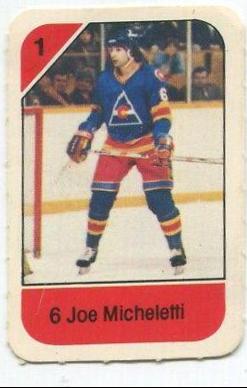 Joe Micheletti Hockey Cards 1982 Post Cereal