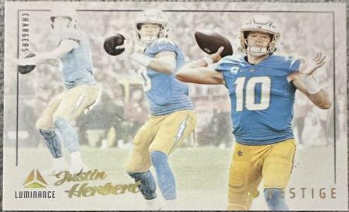 Justin Herbert #8 Football Cards 2023 Panini Luminance Vestige