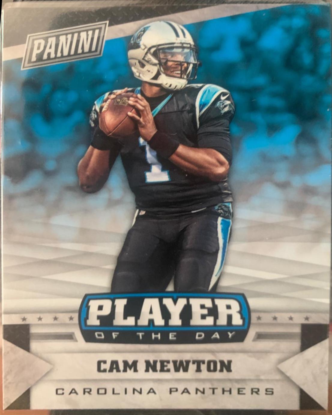 Cam Newton #5 Football Cards 2016 Panini Playbook Player of the Day
