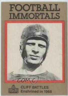 Cliff Battles #10 Football Cards 1985 Football Immortals