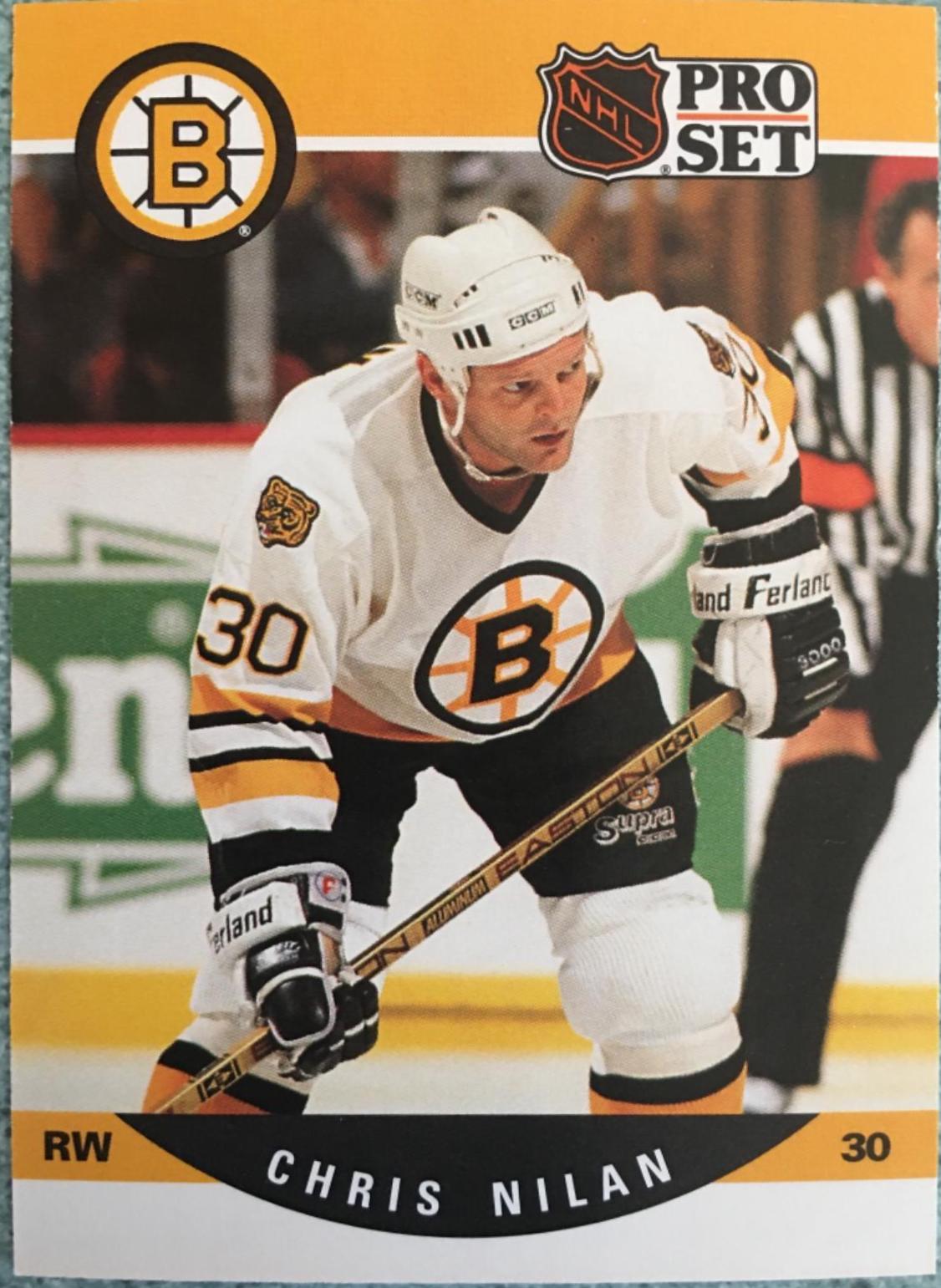 Chris Nilan #409 Hockey Cards 1990 Pro Set