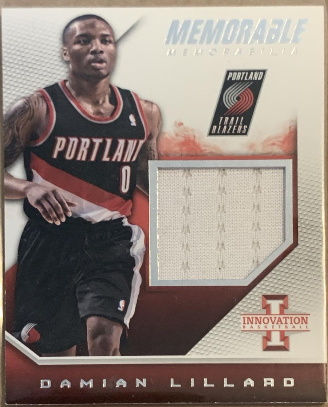 Damian Lillard #14 Basketball Cards 2013 Panini Innovation Memorable Memorabilia