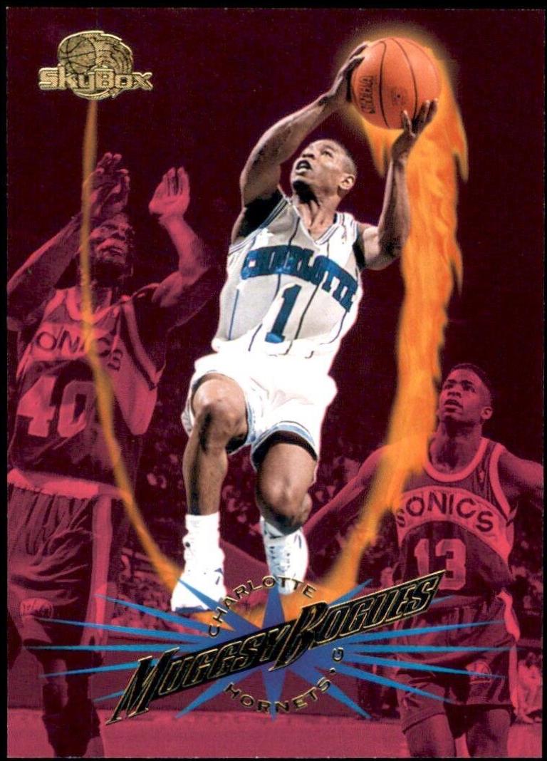 Muggsy Bogues #10 Basketball Cards 1995 Skybox Premium