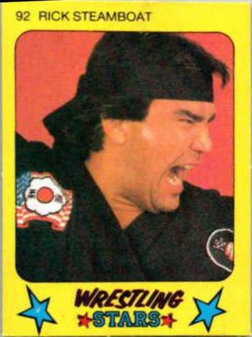 Ricky The Dragon Steamboat #92 Wrestling Cards 1986 Monty Gum Wrestling Stars