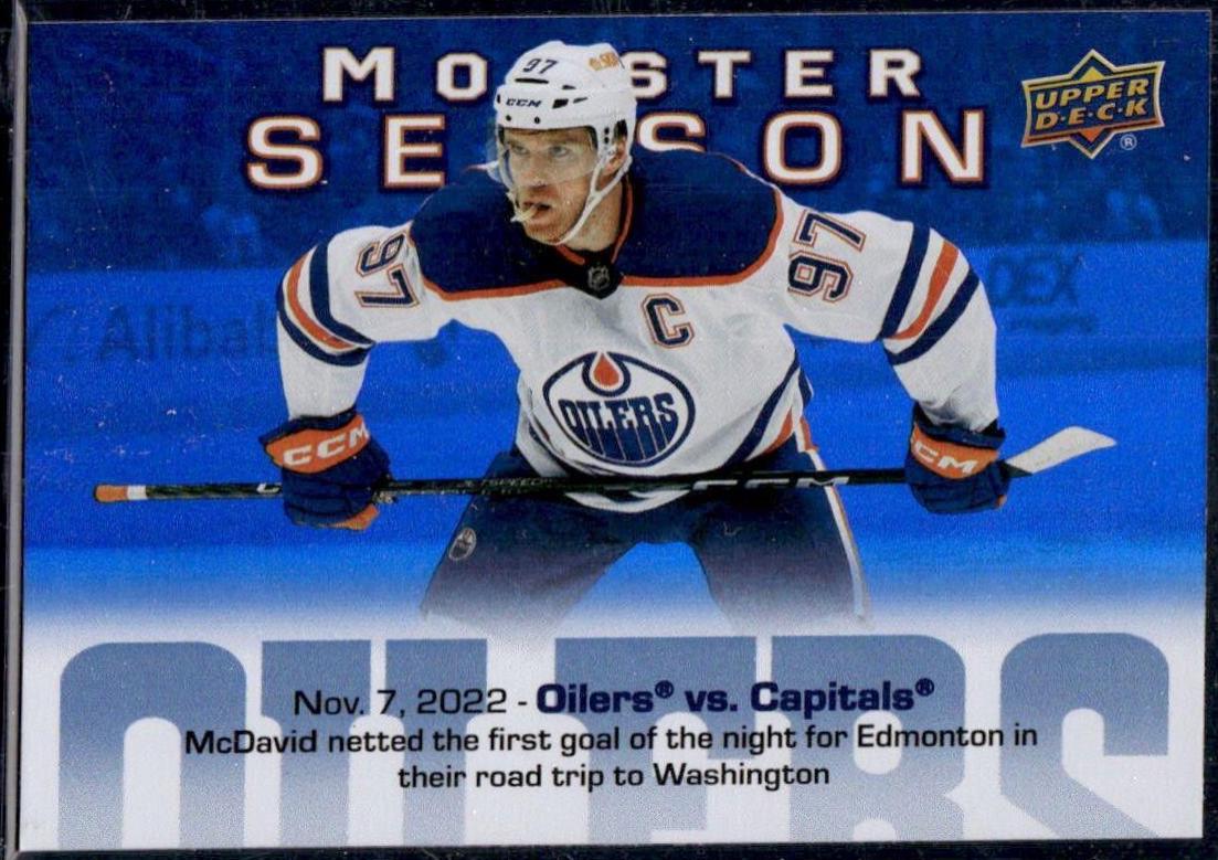 Connor McDavid #MS-13 Hockey Cards 2023 Upper Deck Monster Season
