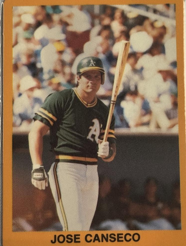 Jose Canseco #6 1989 Golden Superstars Baseball
