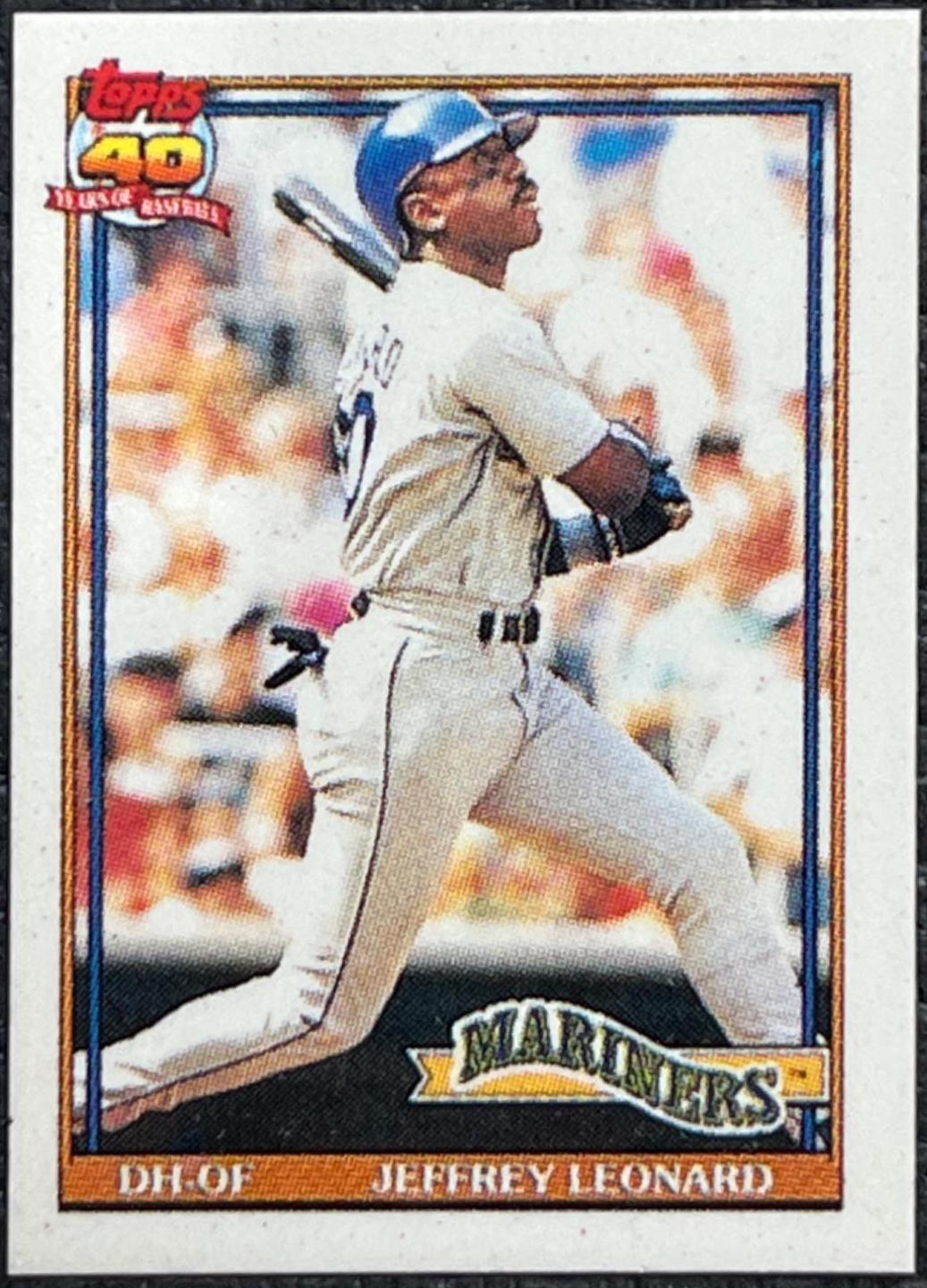 Jeffrey Leonard #55 Baseball Cards 1991 Topps Micro