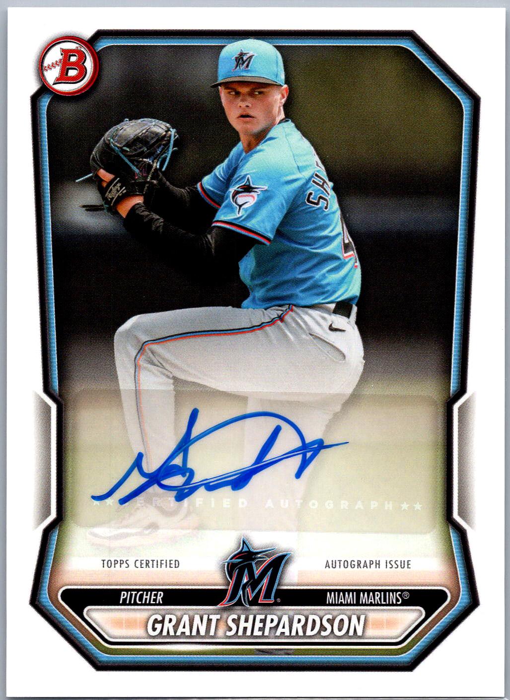 Grant Shepardson #BPA-GS 2026 Bowman Paper Prospect Autograph Baseball
