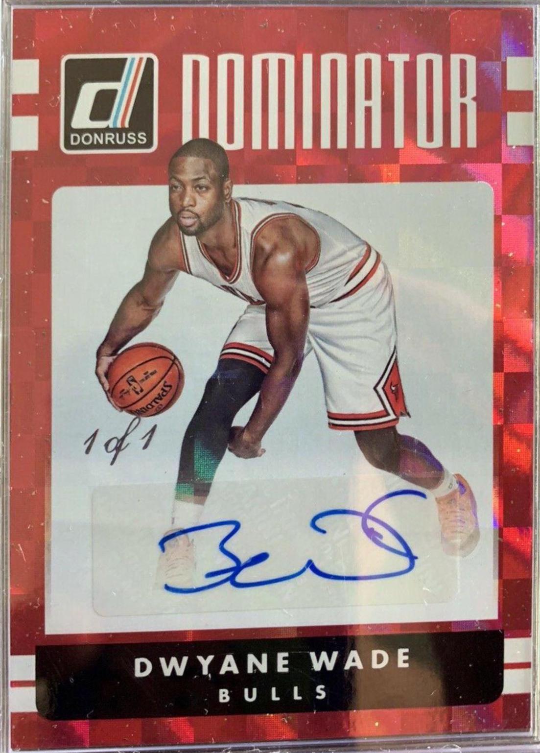 Dwyane Wade #13 Basketball Cards 2016 Panini Donruss Dominator Signatures