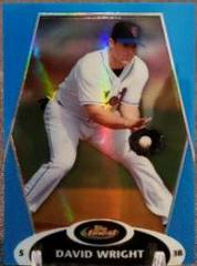 David Wright [Blue Refractor] #50 Baseball Cards 2008 Finest Prices