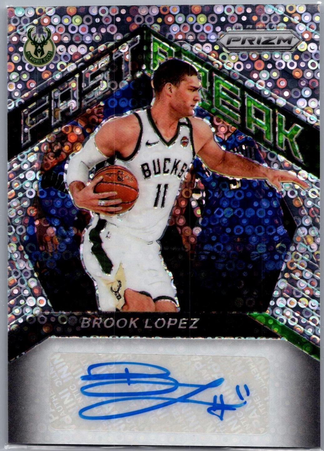 Brook Lopez #FBA-BLP 2020-21 Panini Prizm Basketball Fast Break Autographs