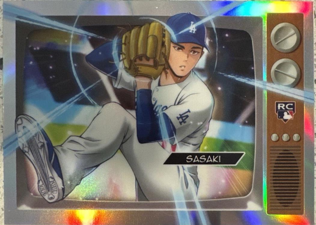 Roki Sasaki #BA-20 Baseball Cards 2025 Bowman Anime