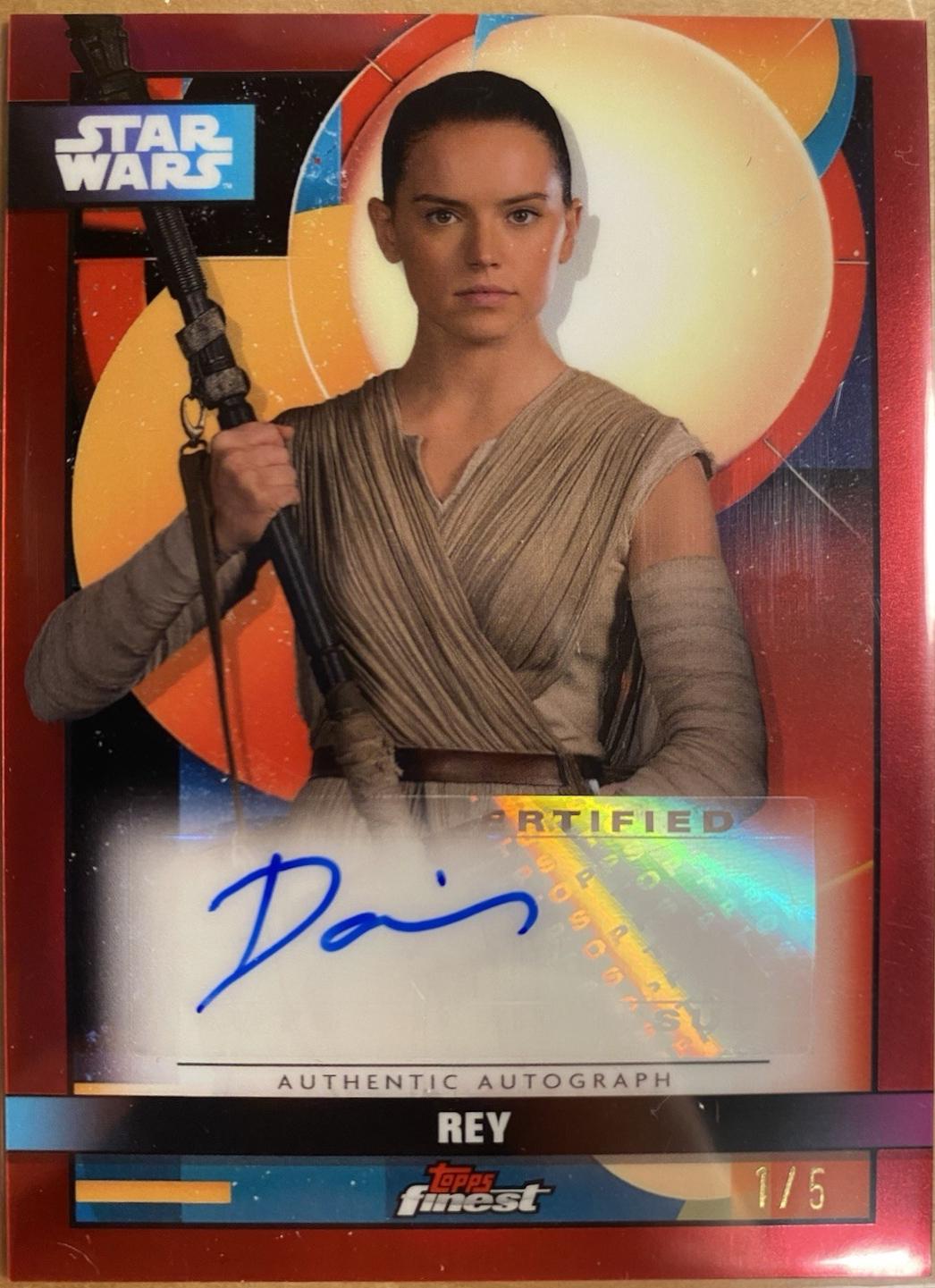 Daisy Ridley as Rey [Red Wave] #FA-DR Prices | Star Wars 2025