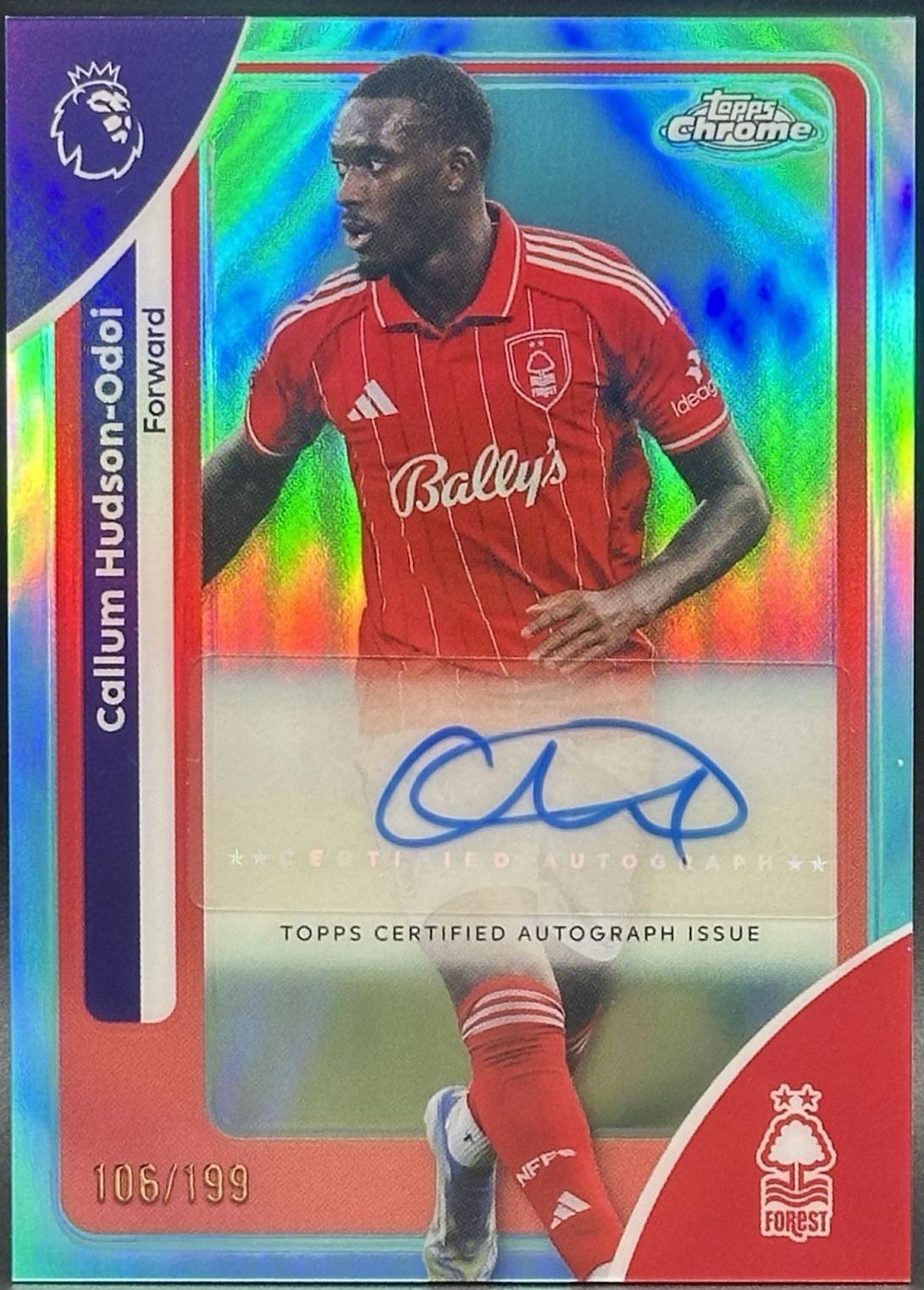 Callum Hudson-Odoi #CA-CHO 2025 Topps Chrome Premier League Autograph