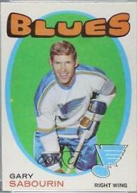 Gary Sabourin #13 Hockey Cards 1971 O-Pee-Chee