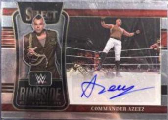 Commander Azeez #RA-CAZ Wrestling Cards 2022 Panini Select WWE Ringside Action Signatures