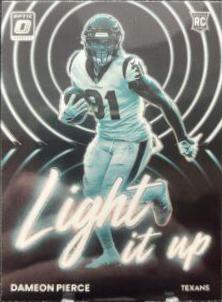 Dameon Pierce #LU-18 Football Cards 2022 Panini Donruss Optic Light it Up