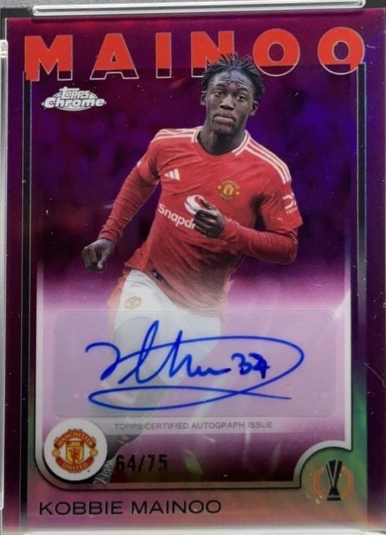 Mainoo Autograph Kobbie Mainoo #CA-KM Prices | 2024 Topps Chrome UEFA Autograph | Soccer ...