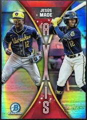 Jesus Made [Red Refractor] #A-11 Baseball Cards 2025 Bowman Draft Axis Prices