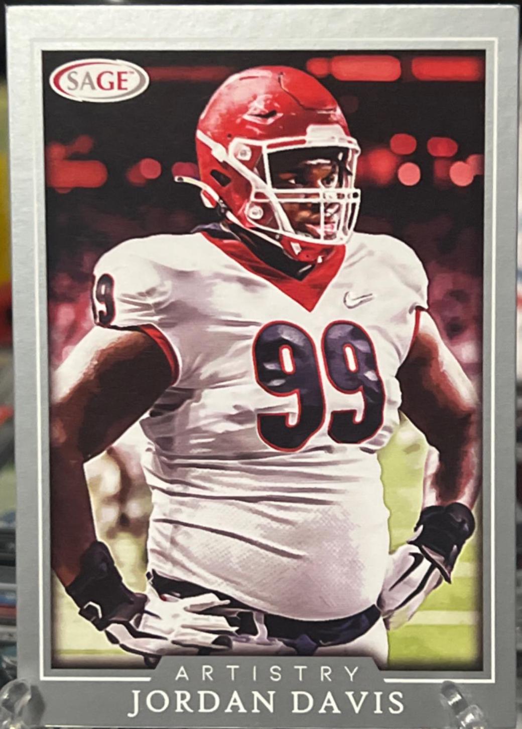 Jordan Davis #18 Football Cards 2022 Sage Artistry