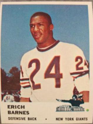 Erich Barnes #73 Football Cards 1961 Fleer