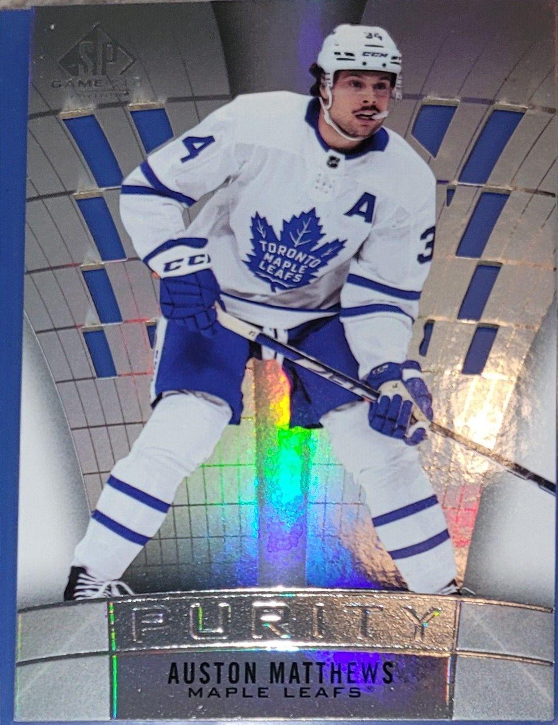 Auston Matthews #P-40 Hockey Cards 2021 SP Game Used Purity
