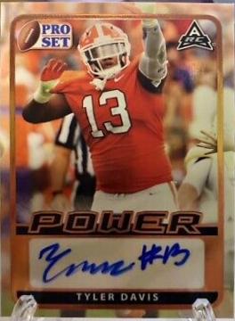 Tyler Davis #BA-TD3 2021 Pro Set Power Autographs Football