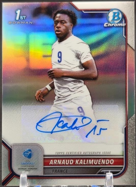 Arnaud Kalimuendo #CA-AK 2022 Bowman Chrome Road To UEFA U21 Prospect Autograph