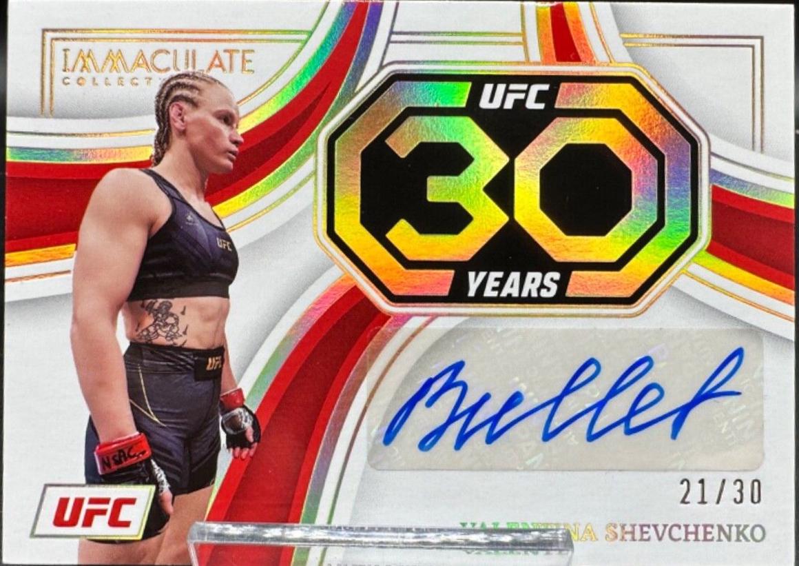 Valentina Shevchenko #1 Ufc Cards 2023 Panini Immaculate UFC 30th Anniversary Signature