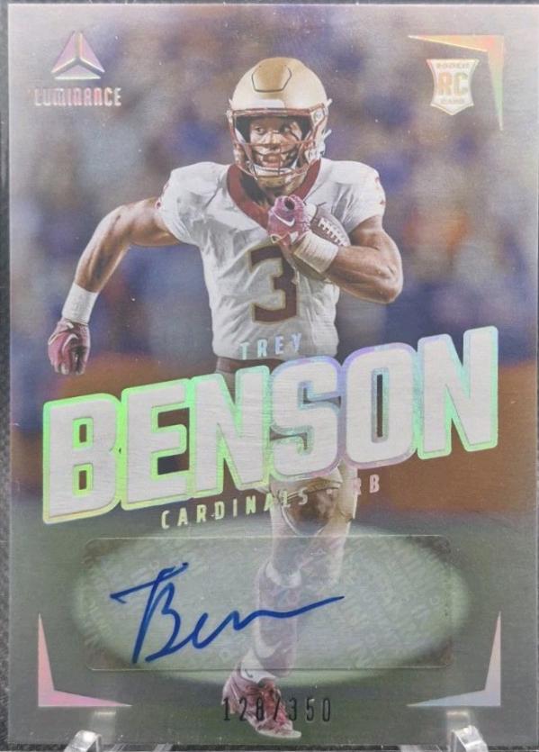 Trey Benson #147 2024 Panini Luminance Rookie Autographs Football