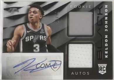 Keldon Johnson Basketball Cards 2019 Panini Black Rookie Memorabilia Autographs