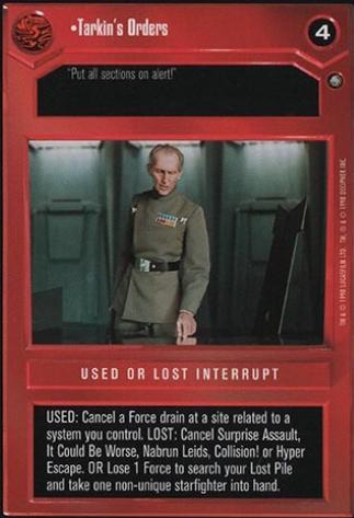 Tarkin's Orders Star Wars CCG Official Tournament