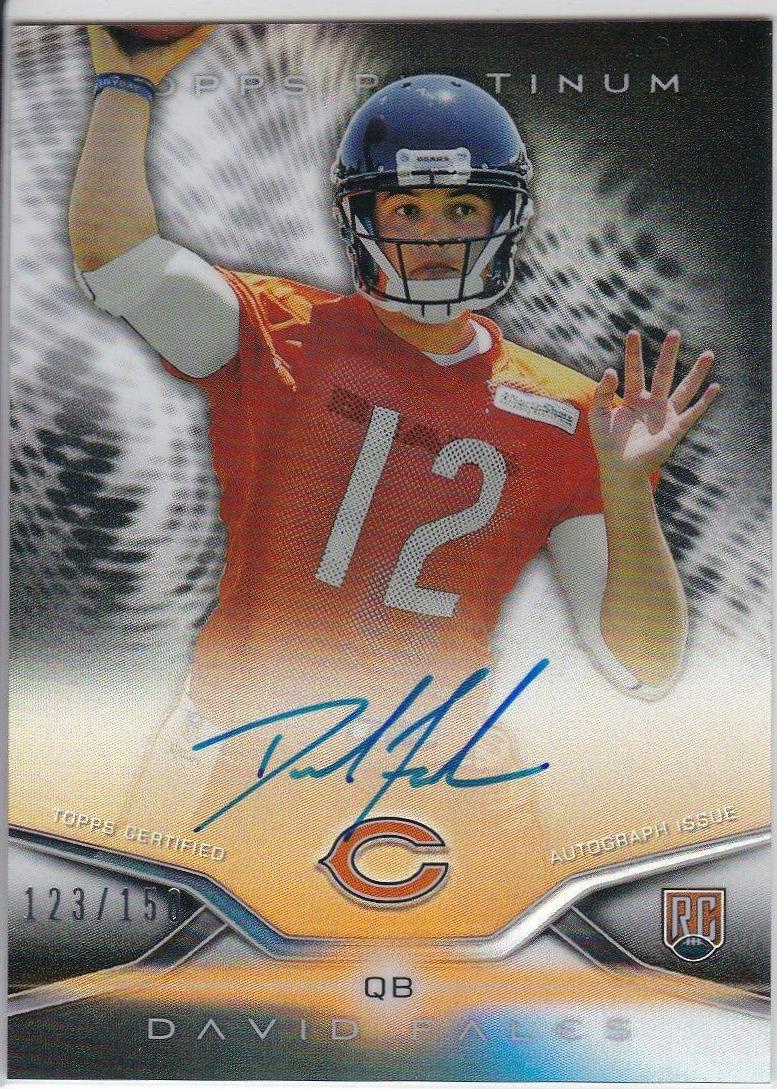 David Fales #7 Football Cards 2014 Topps Platinum Rookie Autograph