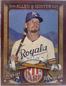 Bobby Witt Jr. #RC-BWJ Baseball Cards 2023 Topps Allen & Ginter Rip Cards