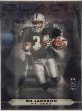 Bo Jackson #SSV-BJA Football Cards 2022 Panini Black Spotlight Signatures Vertical