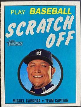 Miguel Cabrera #27 Baseball Cards 2019 Topps Heritage 1970 Scratch Off