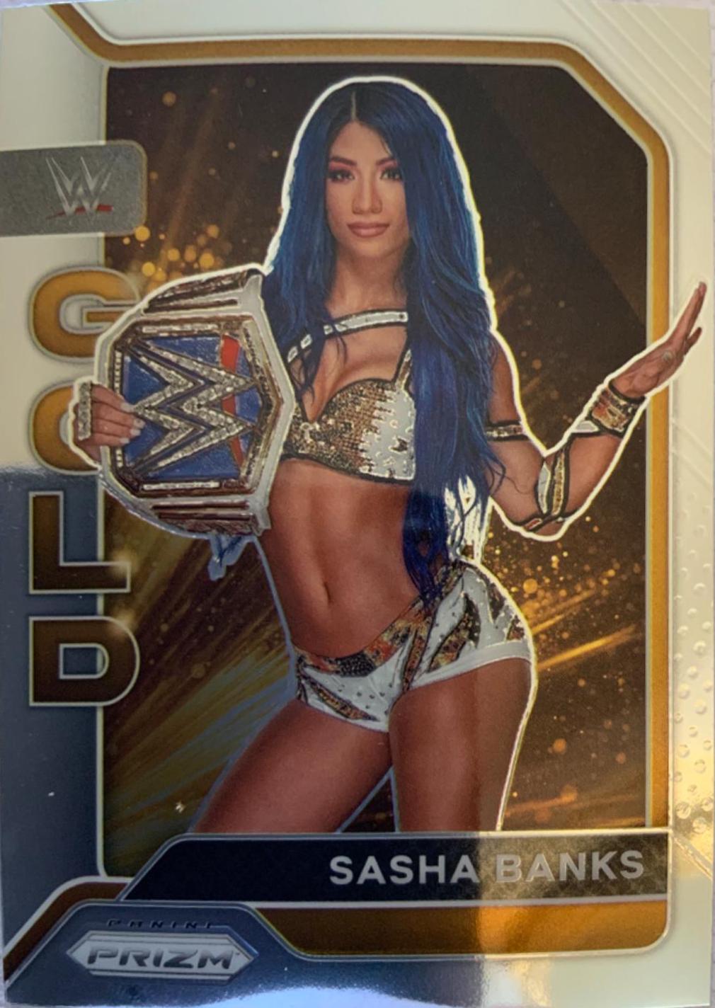 Sasha Banks #8 Wrestling Cards 2022 Panini Prizm WWE Gold